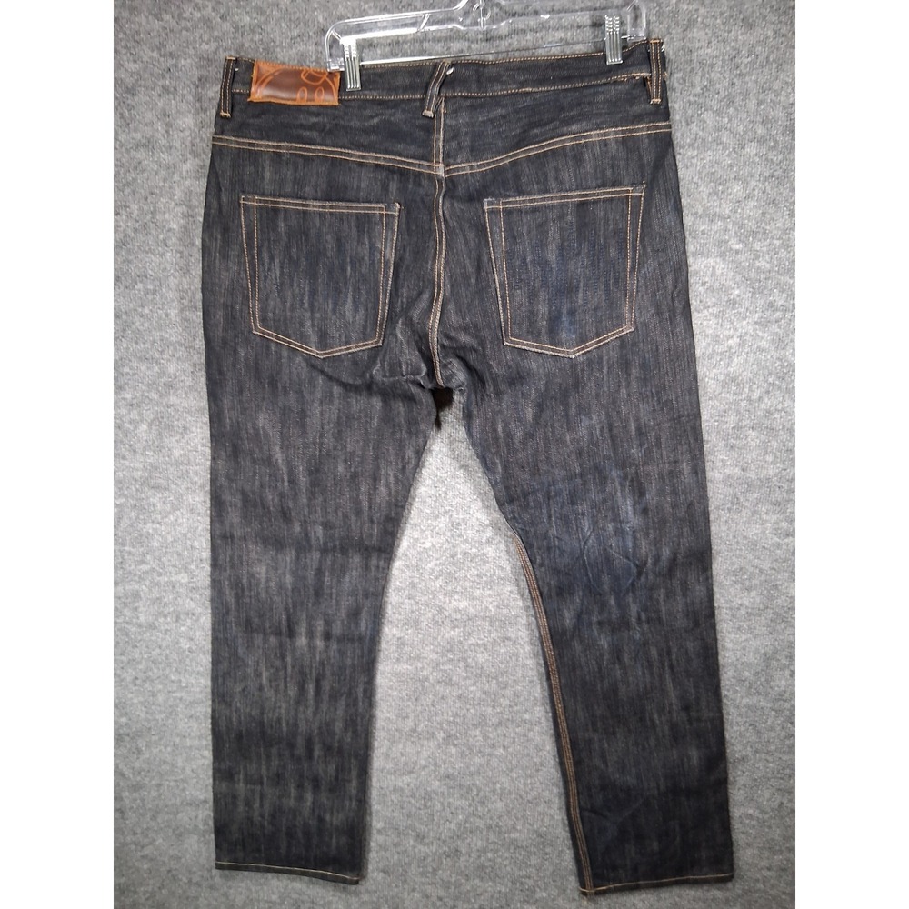 The Hundreds Mens Slim Fit Jeans Size 38 Distressed Dark Wash Denim Cotton View 4